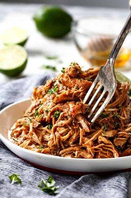 Salsa Verde Honey Lime Chicken -- slow-cooked for amazing flavor and so easy!!