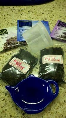 Lots of fun tea stuff to purchase; here is my haul.