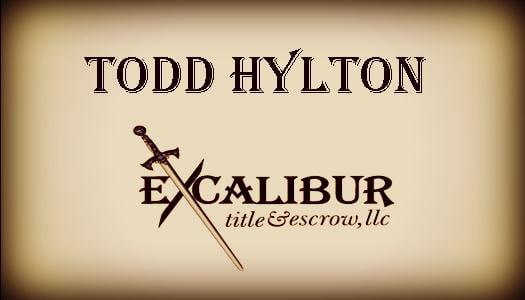 Name Tag for Todd Hylton - Owner and Managing Member for Excalibur Title and Escrow, LLC
