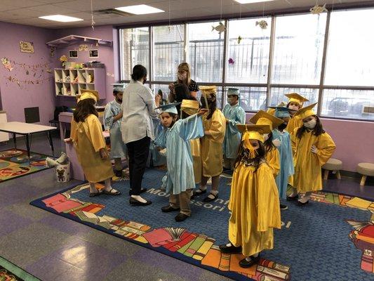 Kindergarteners getting ready to Graduate