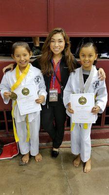 Both girls qualified to USA Taekwondo Nationals by capturing Gold in State Qualifier