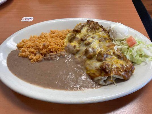 Chili verde burrito. Tastes as amazing as it looks.