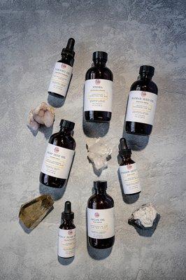 We carry a selection of organic oils for skin care.