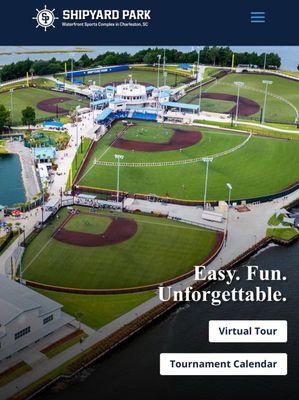 This is an aerial shot of the Shipyard Ballparks