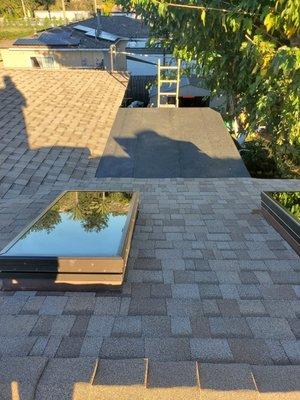 Real 50 year roof with new skylights