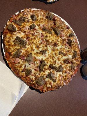 Italian meats pizza