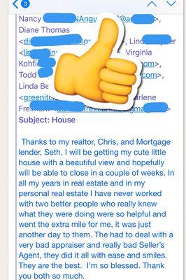 Email to all of a client's friends and family about our service!