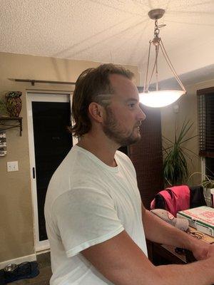 Mullets on point! (Home haircut on a friend visiting)