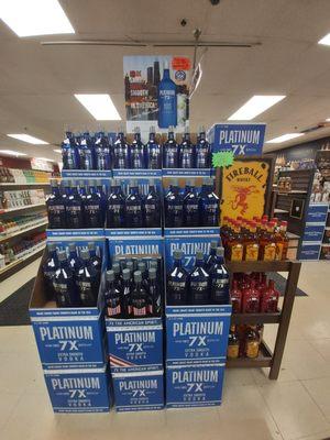 Lots of selection, huge displays of fireball and platinum deals