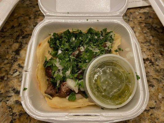 Carne Asada(steak) taco