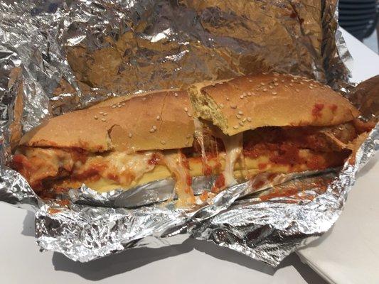 Meatball Parmigiana on a hero: $7