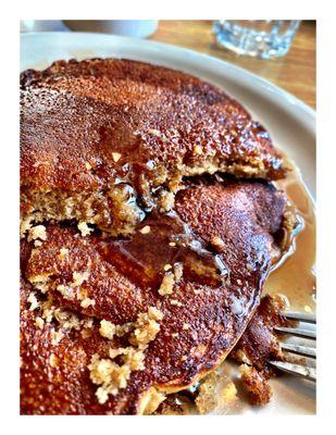 Two "Pumpkin" Pancakes Go w/ New York Strip Steak Pretty Good! Bialy's Cafe.Evergreen Park, IL Breakfast/Lunch Great Service &Food. Cool!