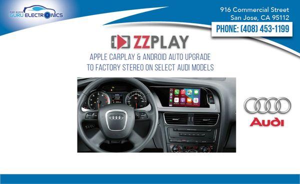 Add Apple CarPlay/Android Auto to your factory stereo on select Audi models! Contact us details and pricing, we are happy to help!