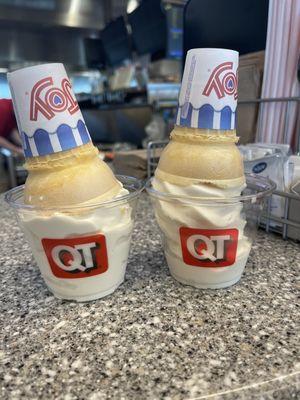 Ice cream cones in a cup