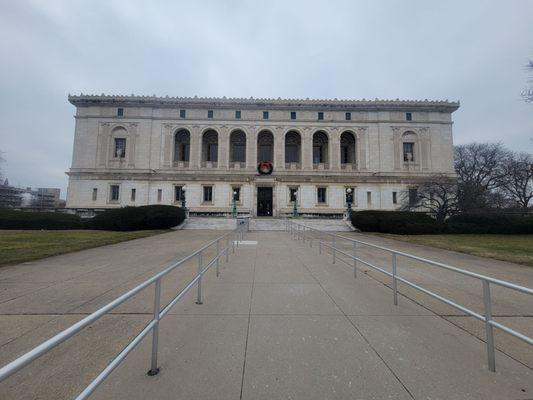 Main entrance on Woodward