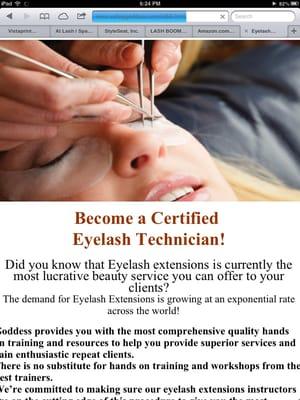 Lash Extension training offered at 13TwentyVI