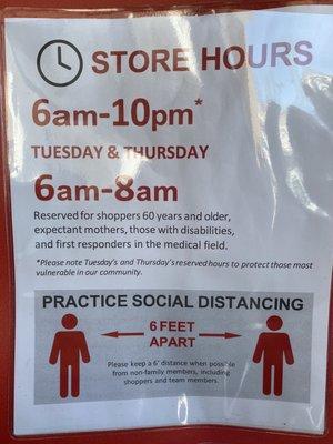 COVID-19 STORE HOURS