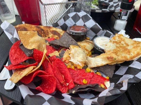 Shrimp and lobster quesadilla....NOT!