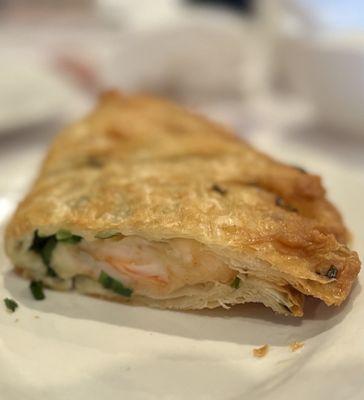 Shrimp, scallion, pancake