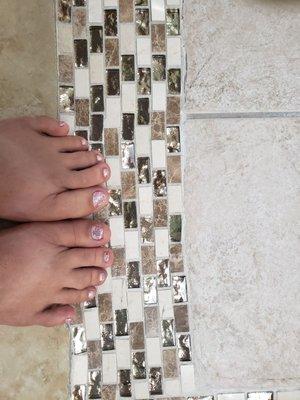 Pedicure done by Carla with Flip flop tan