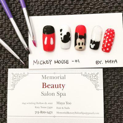 Mickey mouse Design Gel nails