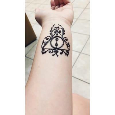 I also got my first henna here!!! I pulled up a picture on Pinterest and she did it!!