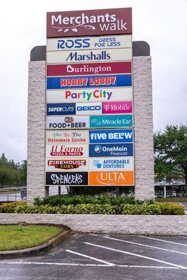 Parking Lot Entrance with Signage