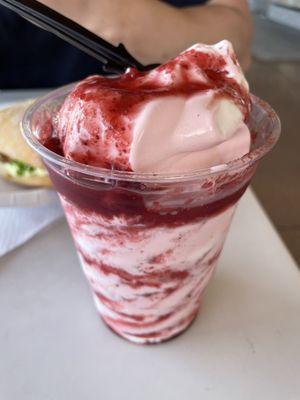 Strawberry ice cream