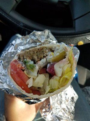 Falafel wrap, so good it didn't make it home