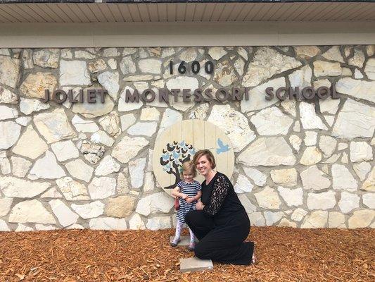 Our Head of School, Miss Heidi, with a fresh-faced graduate of our Parent Toddler class. On to Primary!