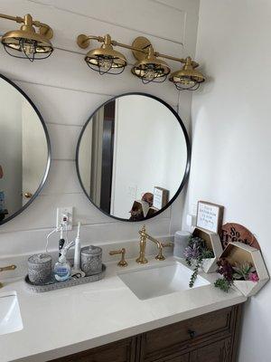 Farmhouse Lights, Circle Mirrors and Artifacts Facet