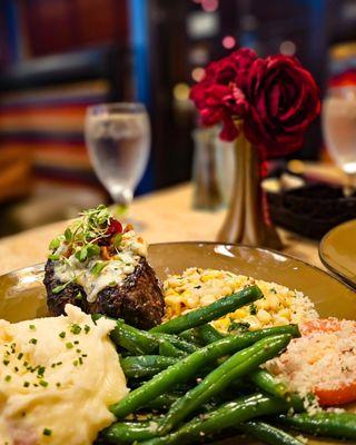 12 oz filet with blue cheese