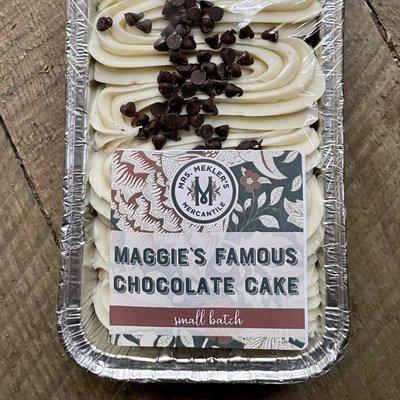 You are missing out if you have not tried one of Maggie's Famous Chocolate Cakes