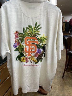 Tommy Bahama shirt with silk embroidery