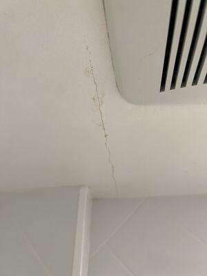 Water leaked from hot water tank on upper level