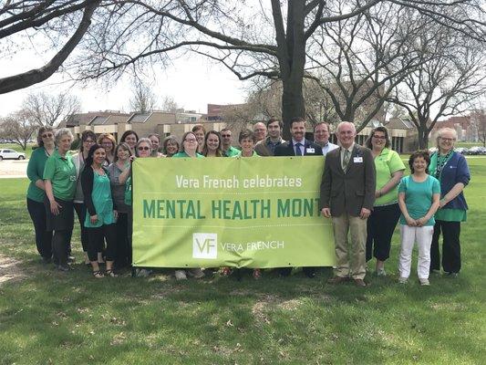 Vera French staff celebrating Mental Health Month in May