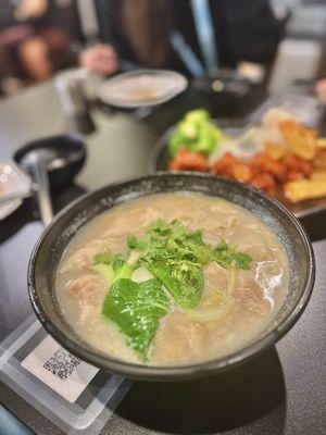 92. Chicken Won Ton Soup with Bamboo Shoots Bok Choy ($12.75)