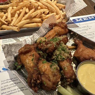 Garlic parmesan wings