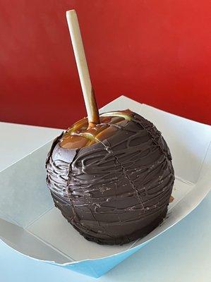 Dark chocolate caramel apple.