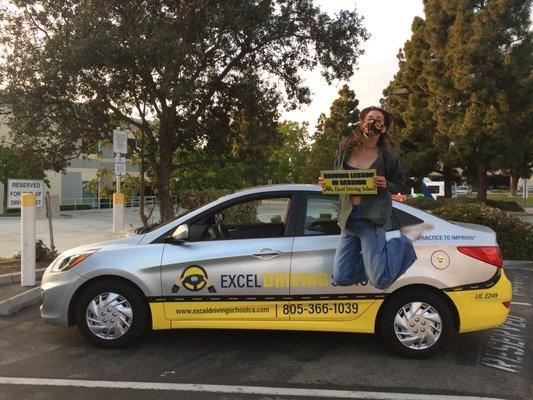 Our student Sarah Rose feeling amazing about taking her drive test in less than 48 hours. Future licensed driver!