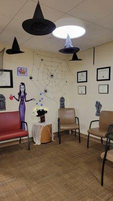 I happened to go for my first appointment with RGW on Halloween. They had the entire office decorated.