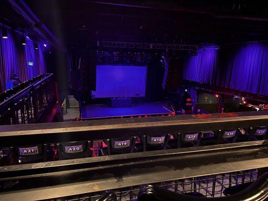 Perfect view of the stage from the top balcony