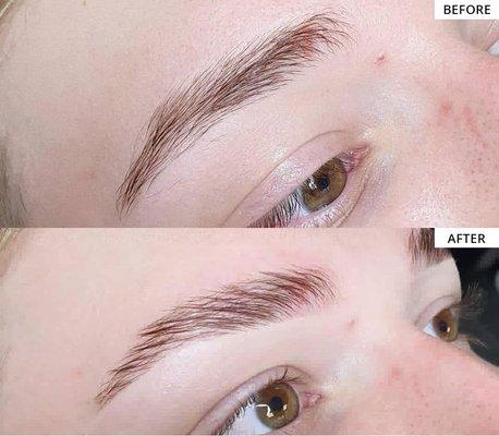 Brow Lamination with Tint