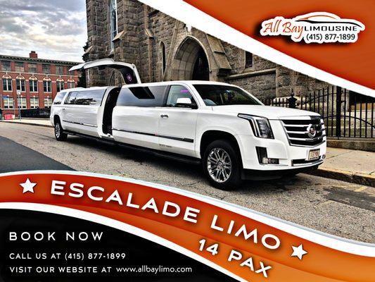 14-20 PAX Cadillac Escalade Limousine.