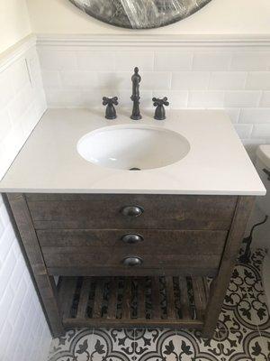 Install vanities