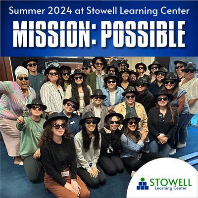 The staff of SLC Chino and SLC Irvine are ready for our "MISSION: POSSIBLE" summer sessions  
 https://stowellcenter.com/summer/