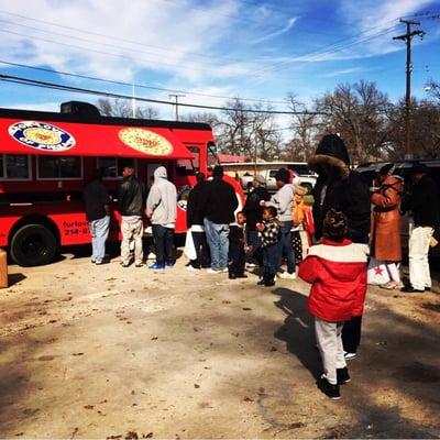 Feeding the homeless on Christmas Day