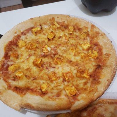 Normal Paneer Pizza instead of Chicken Tikka with Extra Topings. Order No.92 on 8/7