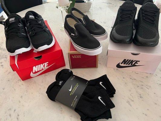 Nike and Vans