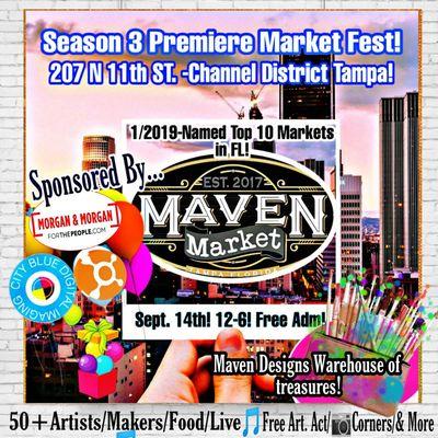 Sept 14th! Free  Season 2 premiere Market Fest! Check out the maven Market Channel District Facebook page for more info!:)